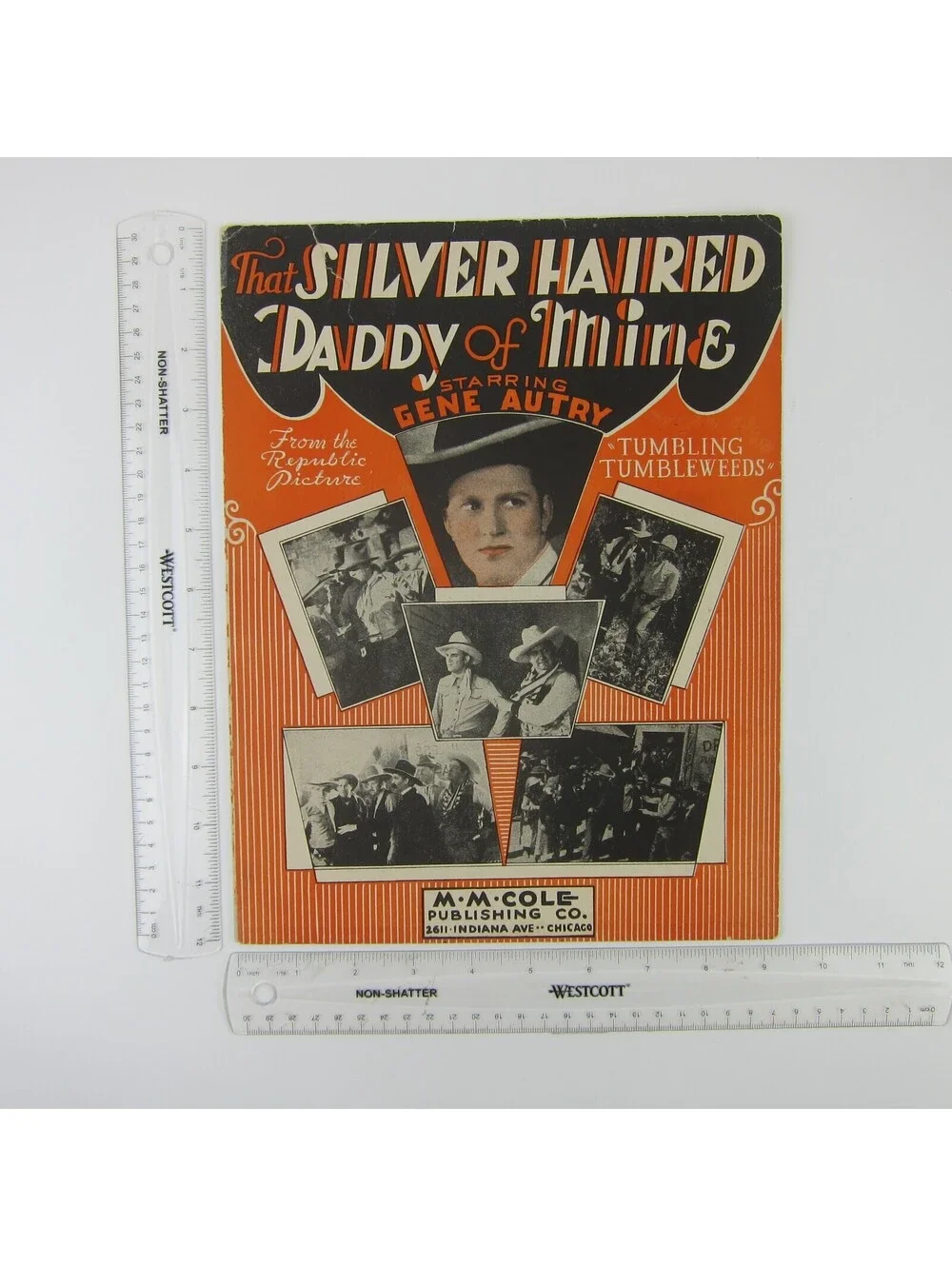 Sheet Music That Silver Haired Daddy of Mine Tumbling Tumbleweed Gene Autry 1932